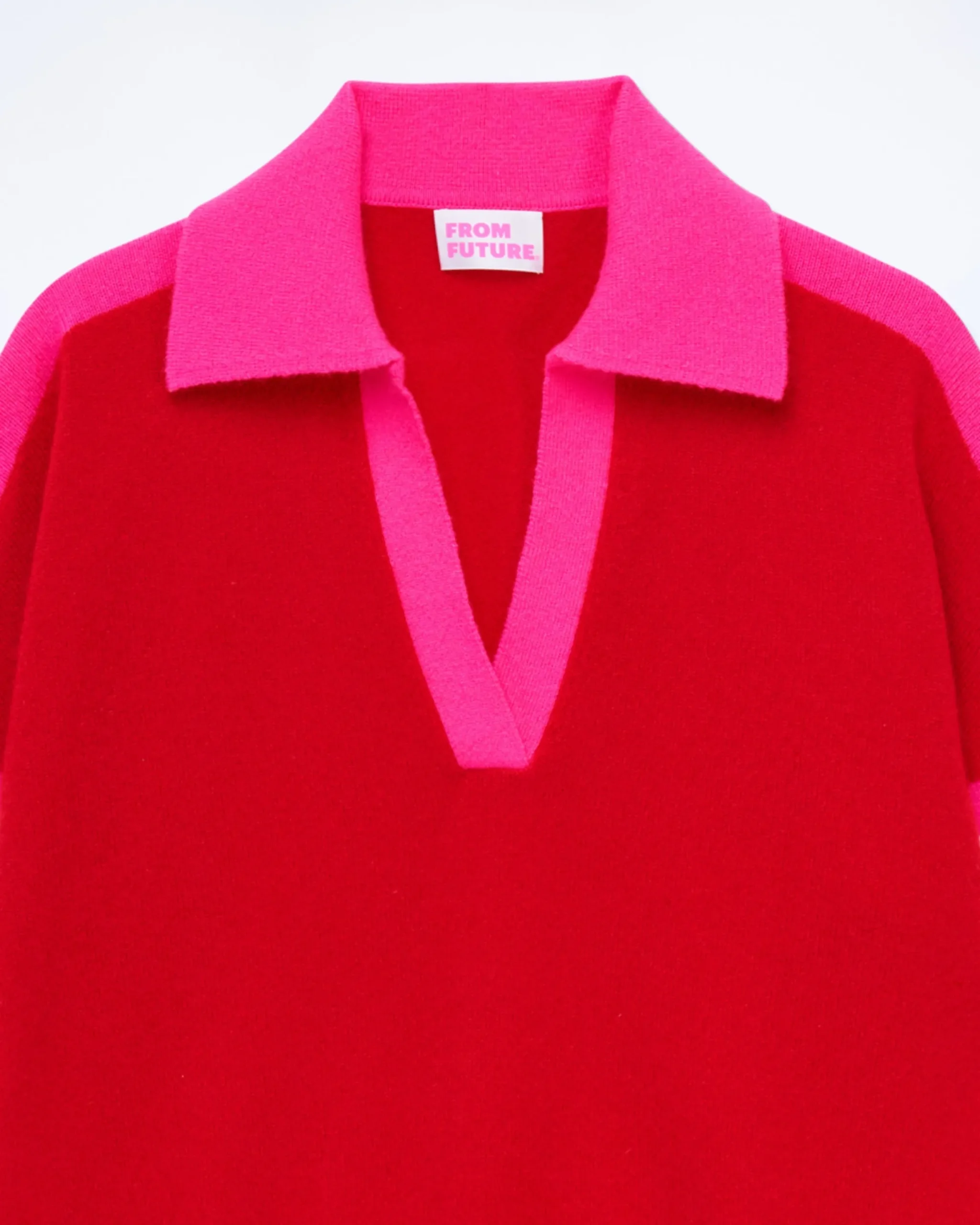 Tricolor Polo Neck Sweater