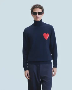 Turtleneck Heart Sweater