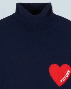 Turtleneck Heart Sweater