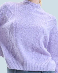 Twisted Mock Neck Sweater