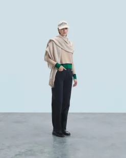 Two-Tone Contrast Crewneck Sweater