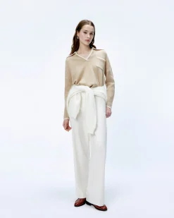 Two-tone Polo Neck Sweater