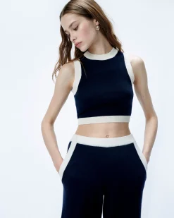 Two-tone Sleeveless Sweater