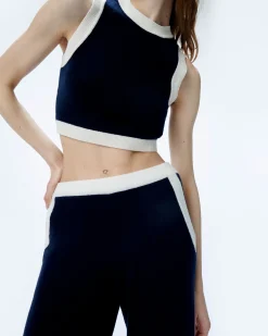 Two-tone Sleeveless Sweater