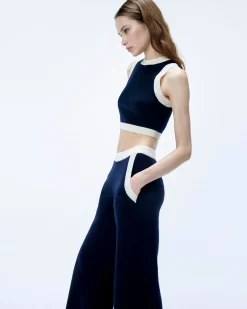 Two-tone Sleeveless Sweater