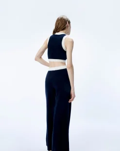 Two-tone Sleeveless Sweater