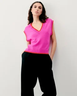 Two-tone Sleeveless Sweater