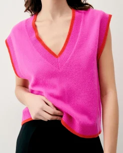 Two-tone Sleeveless Sweater