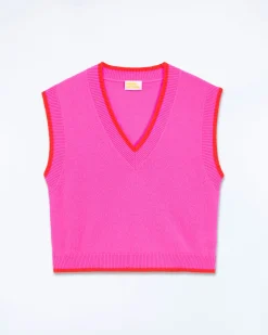 Two-tone Sleeveless Sweater