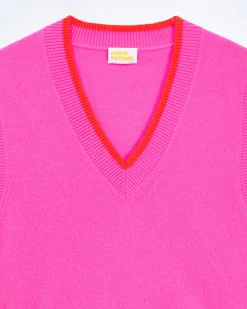 Two-tone Sleeveless Sweater