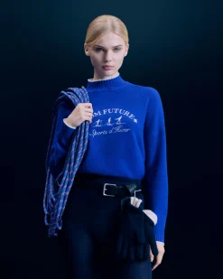 Winter Sports Mock Neck Sweater